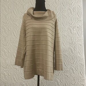 Investments Ribbed Beige Sweater